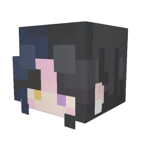 lorraineee Minecraft avatar head, 3D render