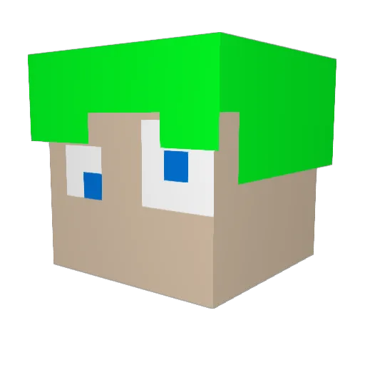 lortz Minecraft avatar head, 3D render