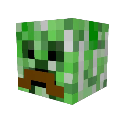 lorvelo Minecraft avatar head, 3D render
