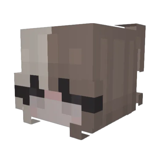 loserbella Minecraft avatar head, 3D render