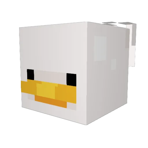 losercore Minecraft avatar head, 3D render
