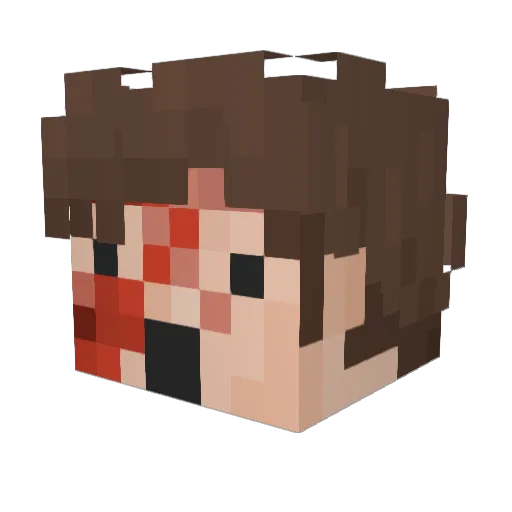 loserkayden Minecraft avatar head, 3D render