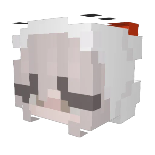 loserpandora Minecraft avatar head, 3D render