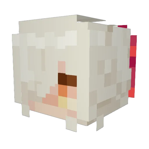 loserrina Minecraft avatar head, 3D render