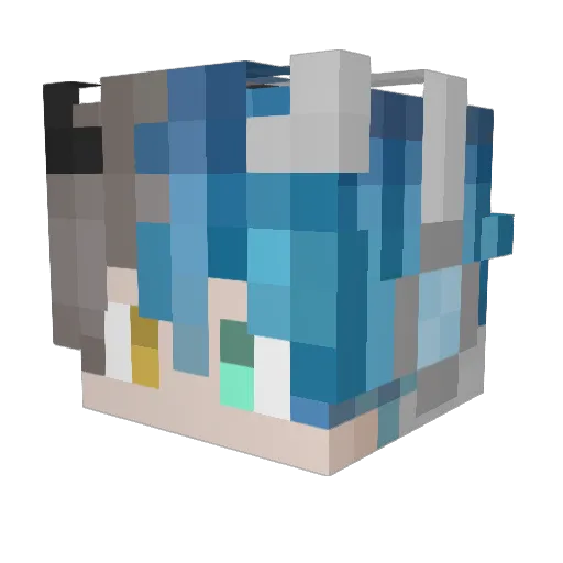 losice87 Minecraft avatar head, 3D render