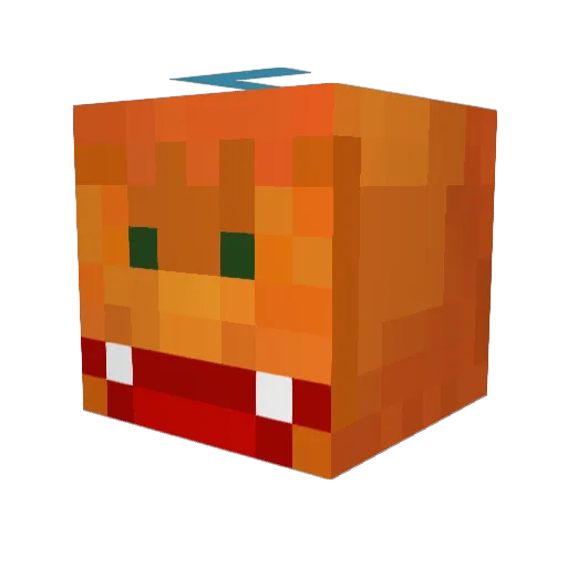 losplay Minecraft avatar head, 3D render