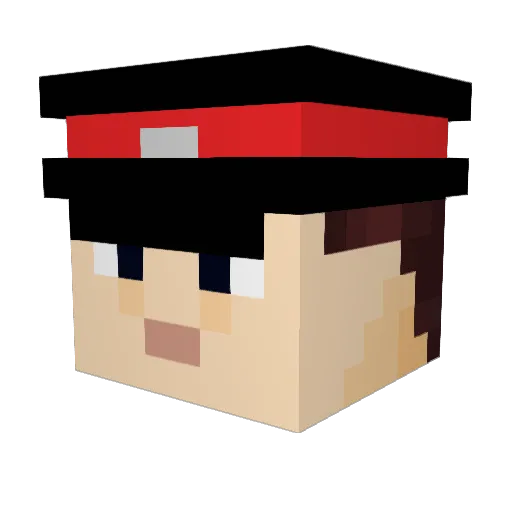 loss102 Minecraft avatar head, 3D render