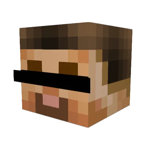 lossquis Minecraft avatar head, 3D render