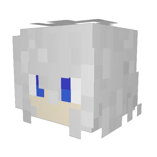 lost_ovo Minecraft avatar head, 3D render