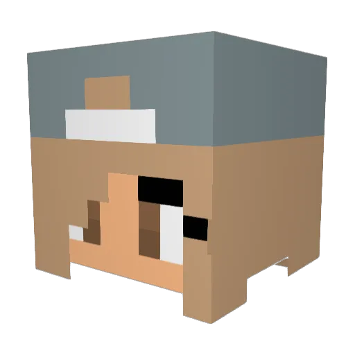 lostdream2002 Minecraft avatar head, 3D render