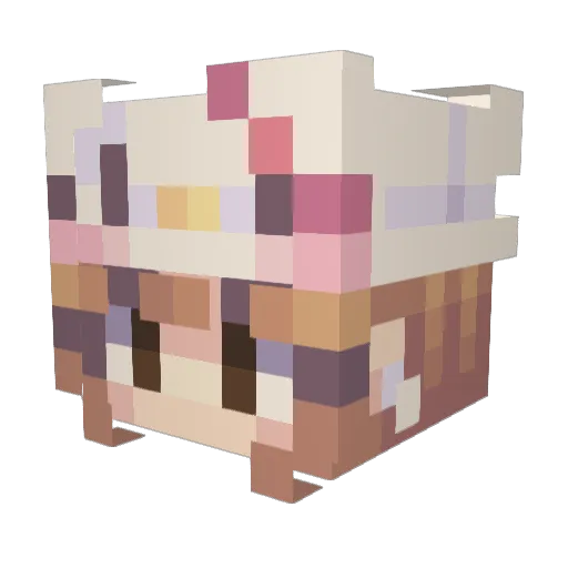 lostelinna Minecraft avatar head, 3D render