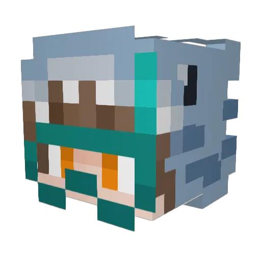 lostgroal Minecraft avatar head, 3D render