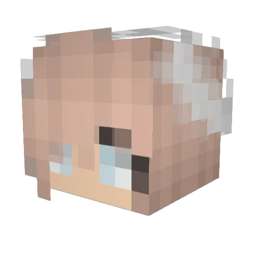 losthippi Minecraft avatar head, 3D render