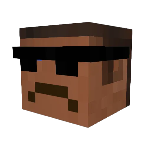 lostinfo Minecraft avatar head, 3D render