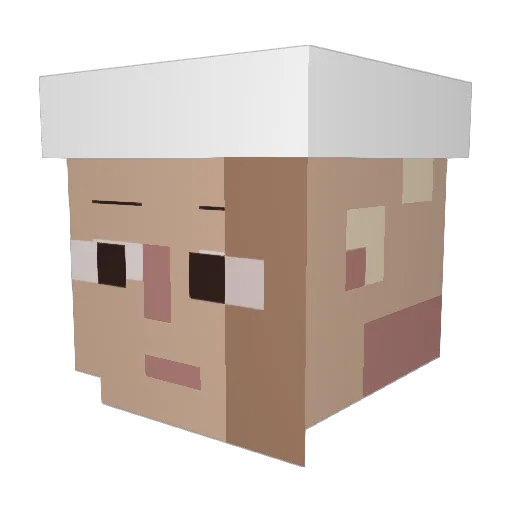 lostlistener Minecraft avatar head, 3D render