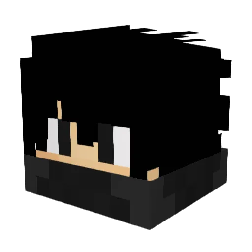 lostnath Minecraft avatar head, 3D render
