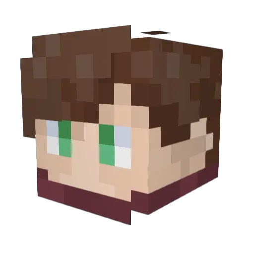 lostnlucky Minecraft avatar head, 3D render