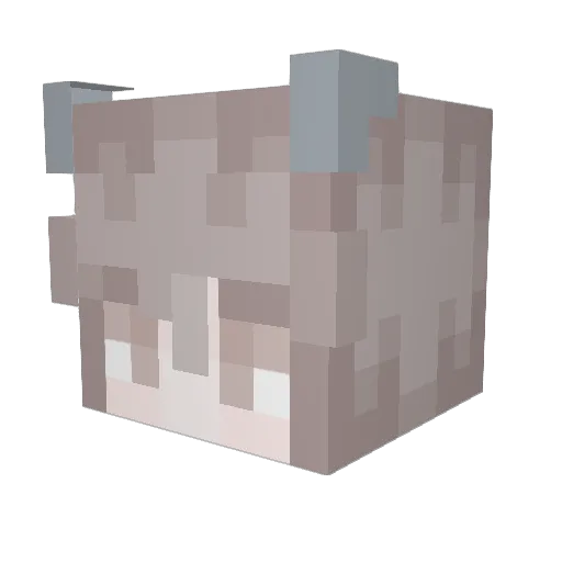 lostvenom0 Minecraft avatar head, 3D render