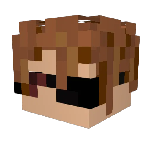 lostya Minecraft avatar head, 3D render