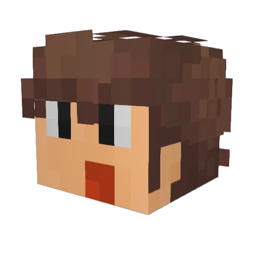 lotaqxv Minecraft avatar head, 3D render