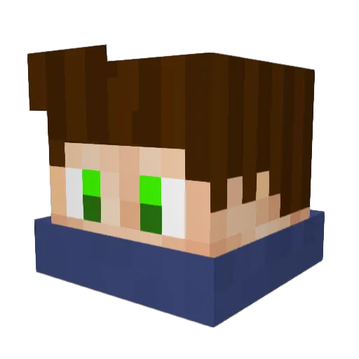 lotek20 Minecraft avatar head, 3D render