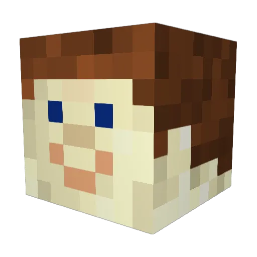 lotharrode Minecraft avatar head, 3D render