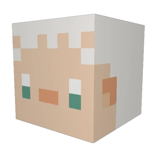 lothija Minecraft avatar head, 3D render