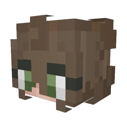 lotoloxa Minecraft avatar head, 3D render