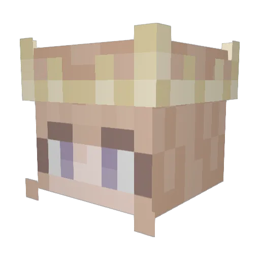 lotsp Minecraft avatar head, 3D render