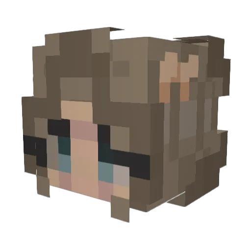 lottiex Minecraft avatar head, 3D render