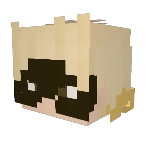 lottlezie Minecraft avatar head, 3D render