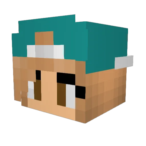 lotttie Minecraft avatar head, 3D render