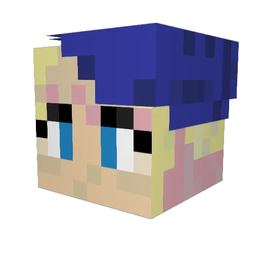 lotusadri Minecraft avatar head, 3D render