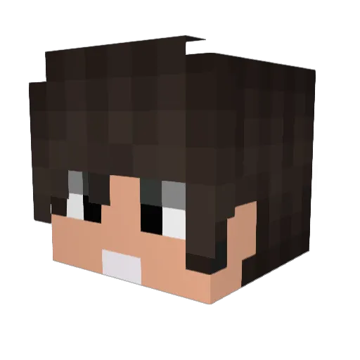 lotusovnik_ Minecraft avatar head, 3D render