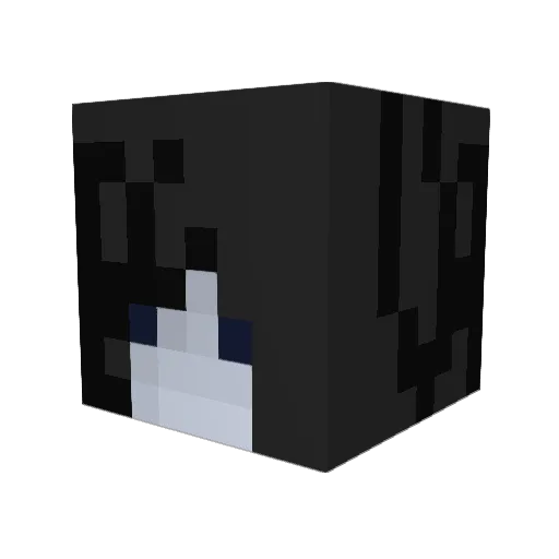 lotusvoid Minecraft avatar head, 3D render