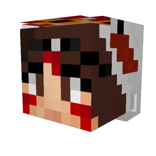 lotyrin Minecraft avatar head, 3D render