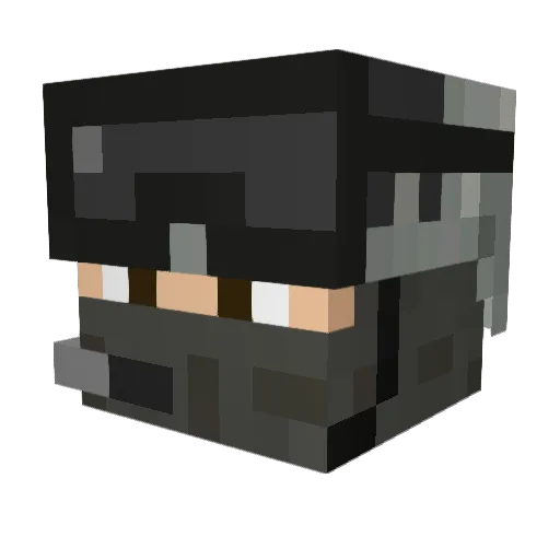lotziko Minecraft avatar head, 3D render