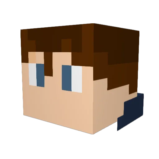 lou02ax Minecraft avatar head, 3D render