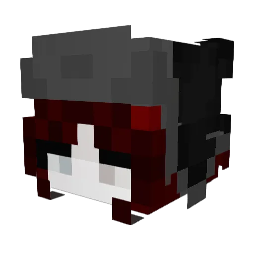 loubae Minecraft avatar head, 3D render