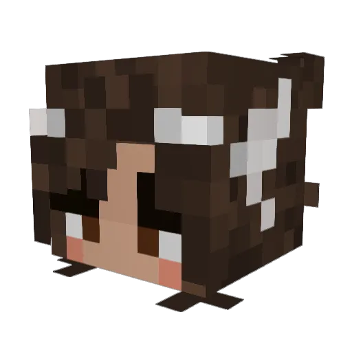loubish Minecraft avatar head, 3D render