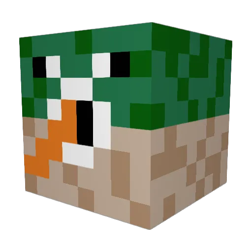 loudharv Minecraft avatar head, 3D render