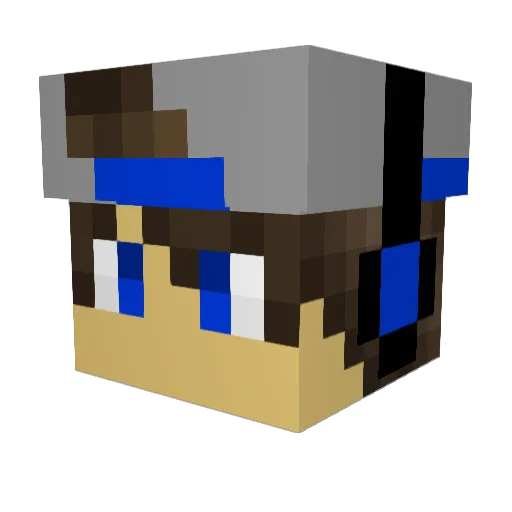 lougroot Minecraft avatar head, 3D render
