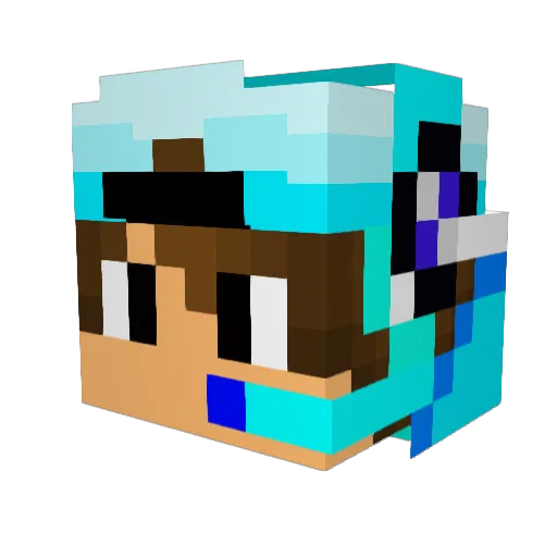 louich07 Minecraft avatar head, 3D render