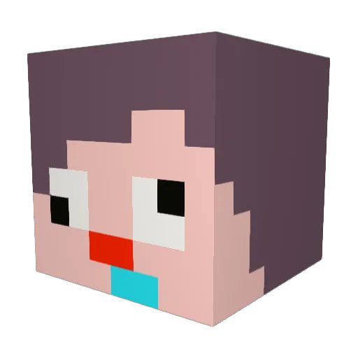 louie132 Minecraft avatar head, 3D render