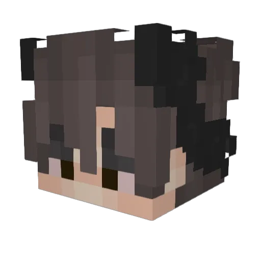 louiebeans Minecraft avatar head, 3D render