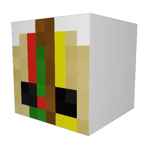 louiisso Minecraft avatar head, 3D render