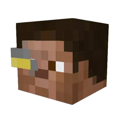 louis1001dev Minecraft avatar head, 3D render
