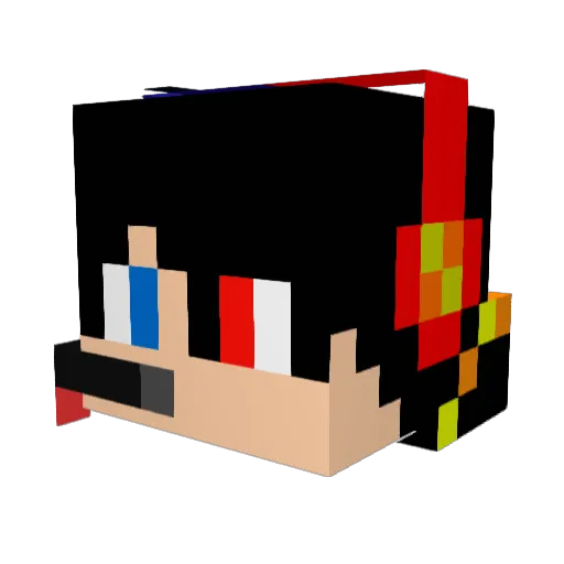 louis8540 Minecraft avatar head, 3D render