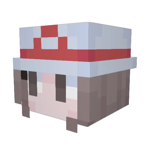 louisdu24 Minecraft avatar head, 3D render
