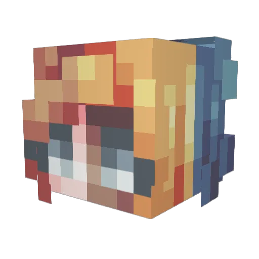 louiseholmg Minecraft avatar head, 3D render
